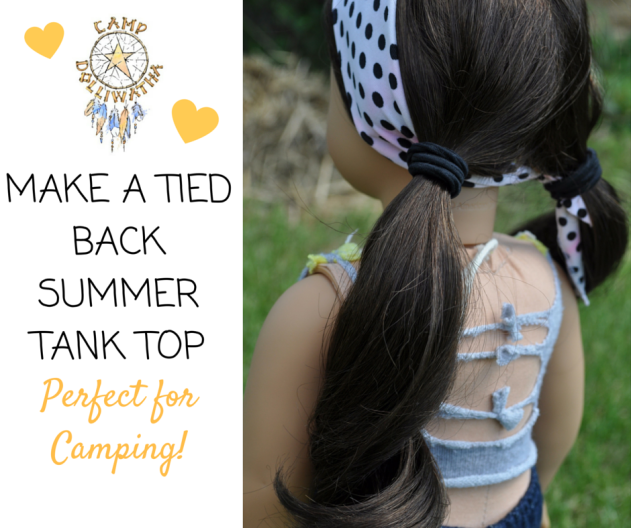Make a Cut Tied Back Summer Tank Top. Perfect for Camping